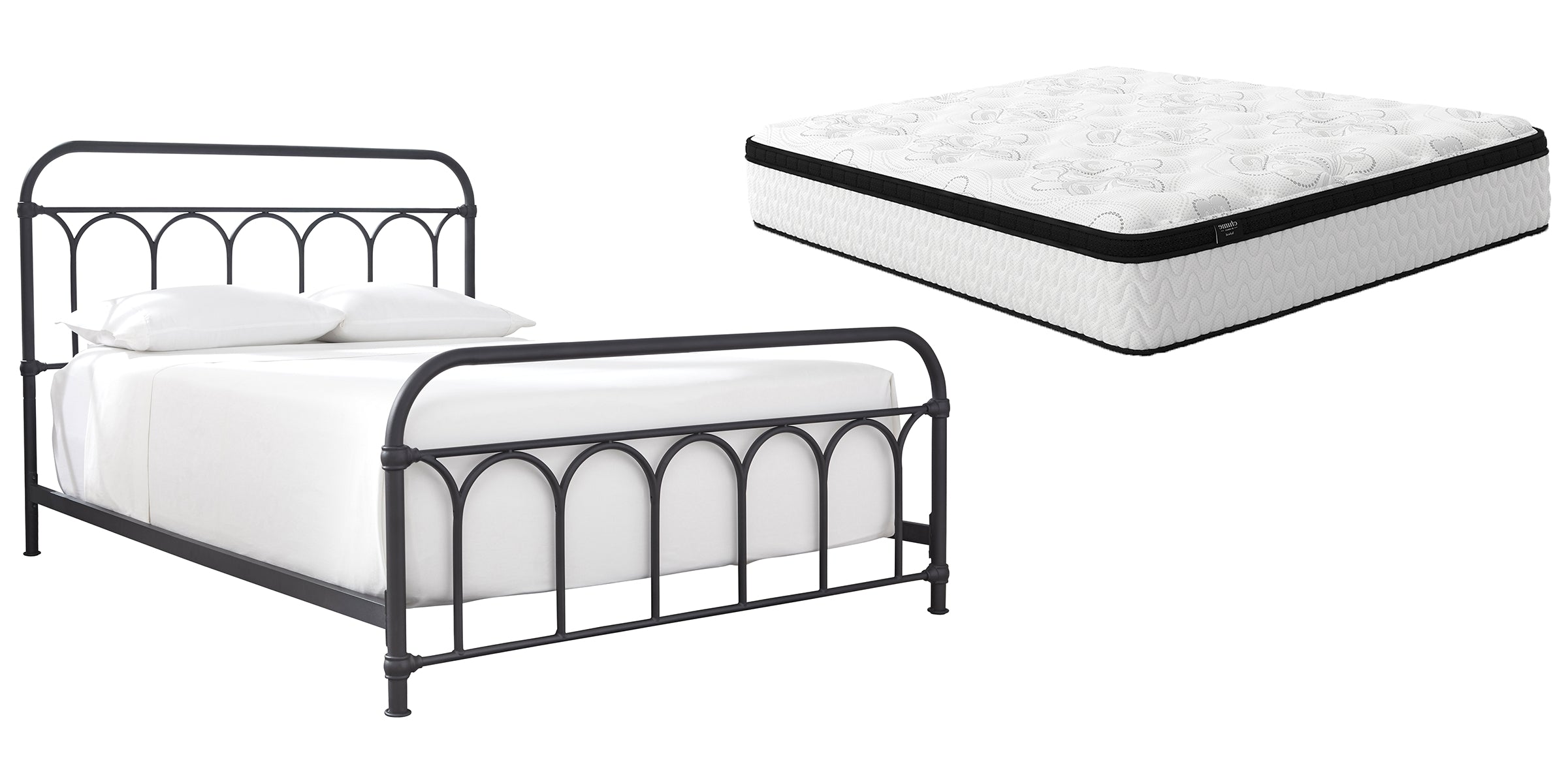 Nashburg queen metal deals bed