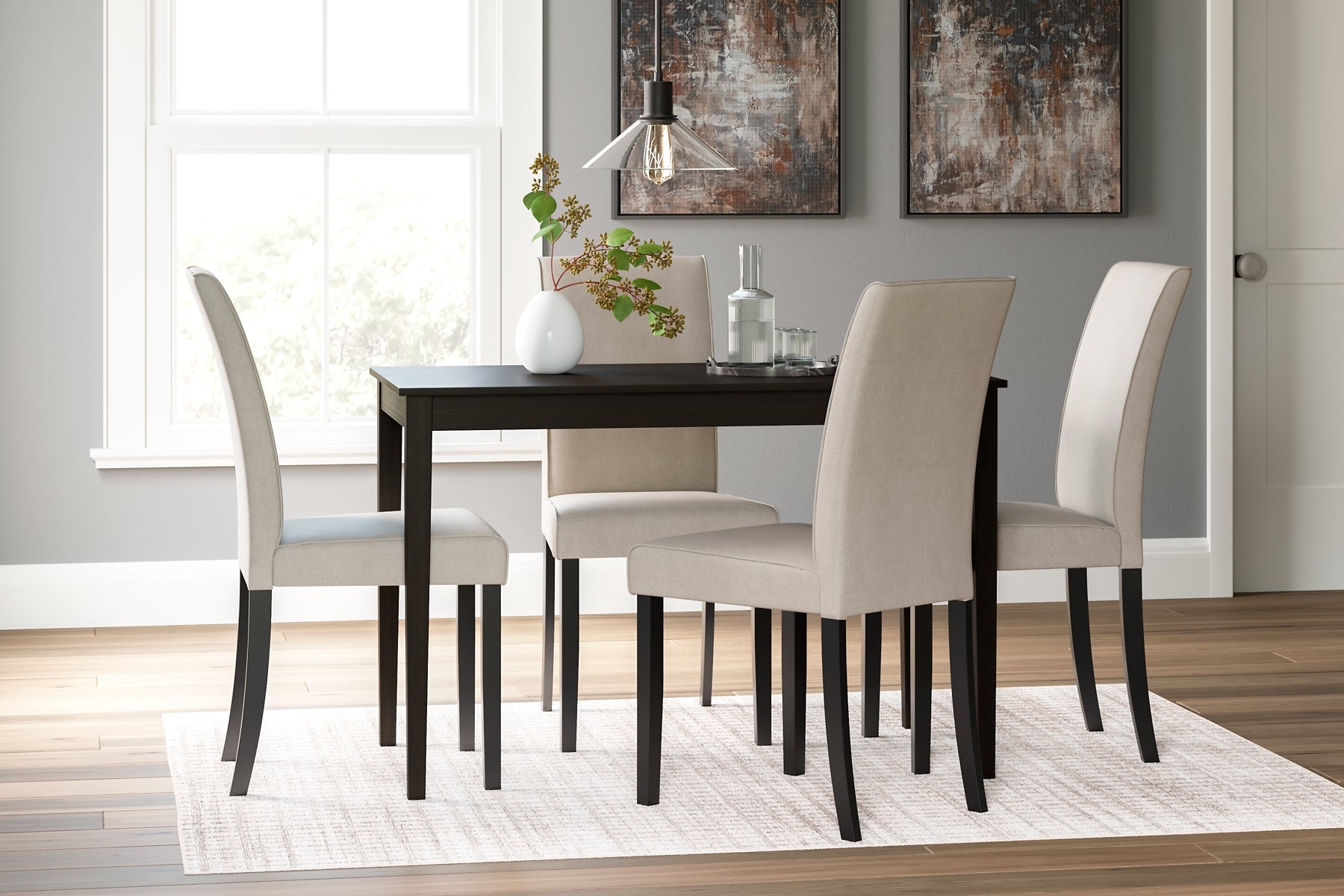 Kimonte dining table store and 4 chairs