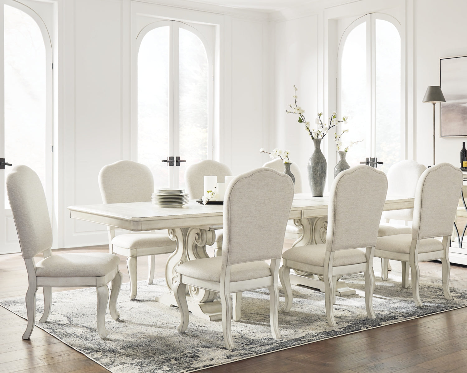 Dining table and 8 chairs for sale hot sale