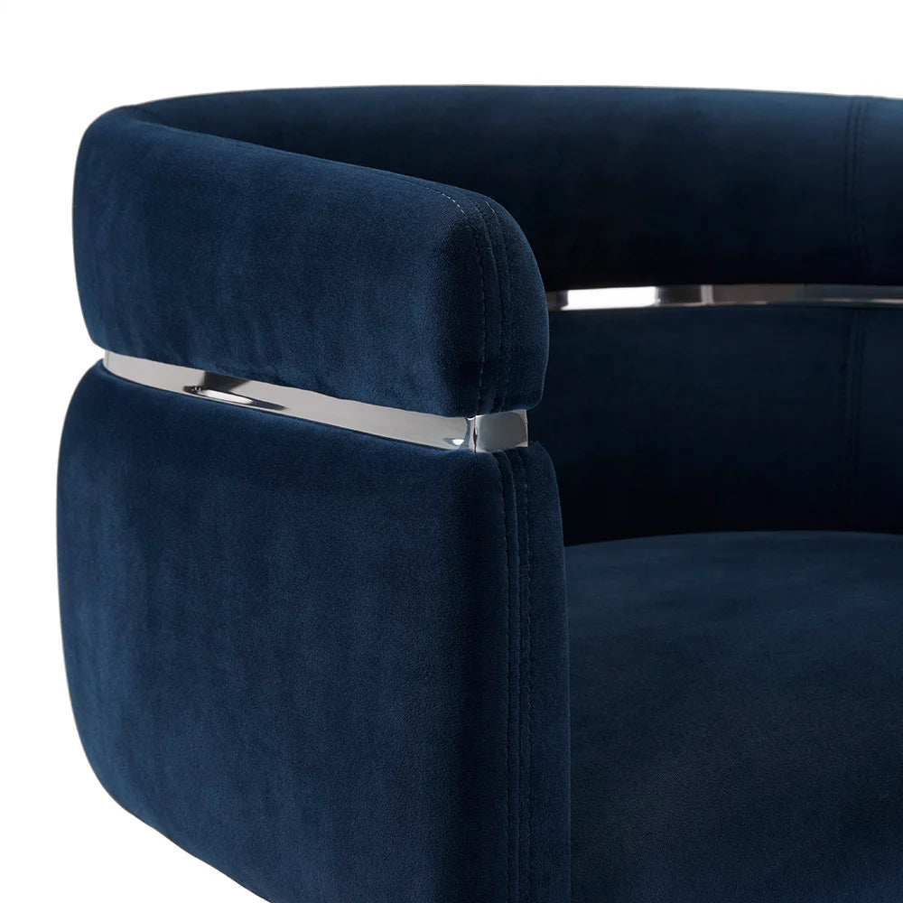 Modern Charcoal Velvet Swivel Accent Chair