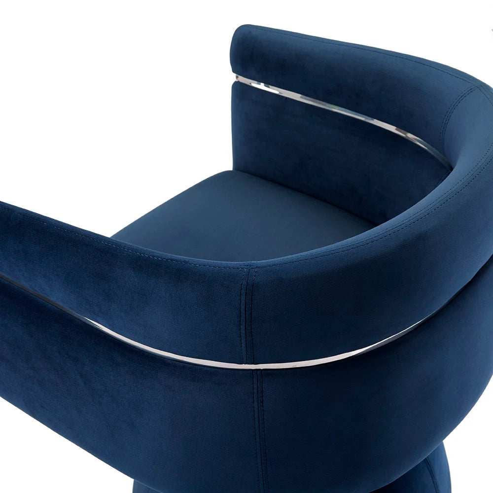 Modern Charcoal Velvet Swivel Accent Chair