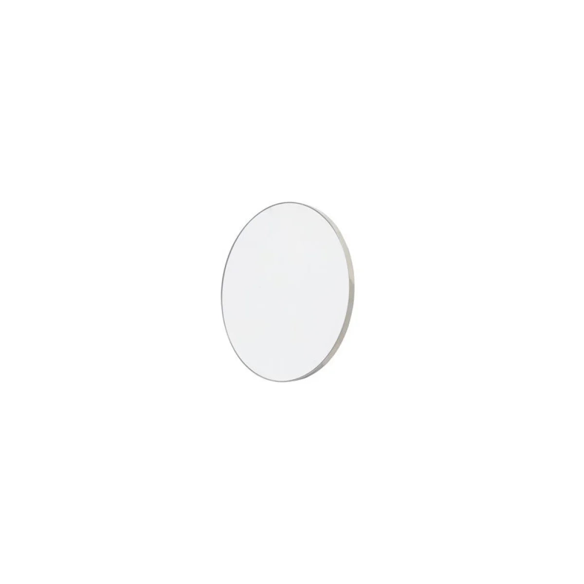 Sleek Silver Oval Wall Mirror