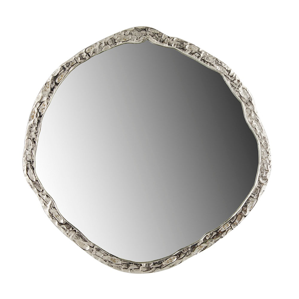 Golden Elegance Organic-Edged Wall Mirror