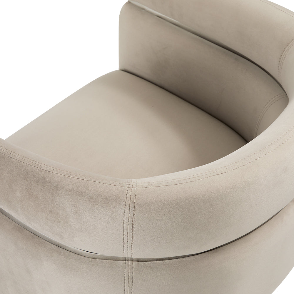 Modern Charcoal Velvet Swivel Accent Chair