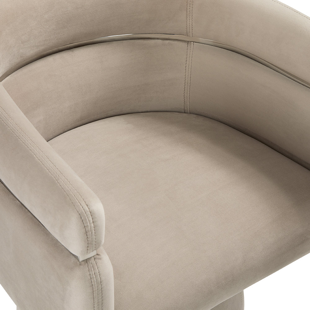 Modern Charcoal Velvet Swivel Accent Chair