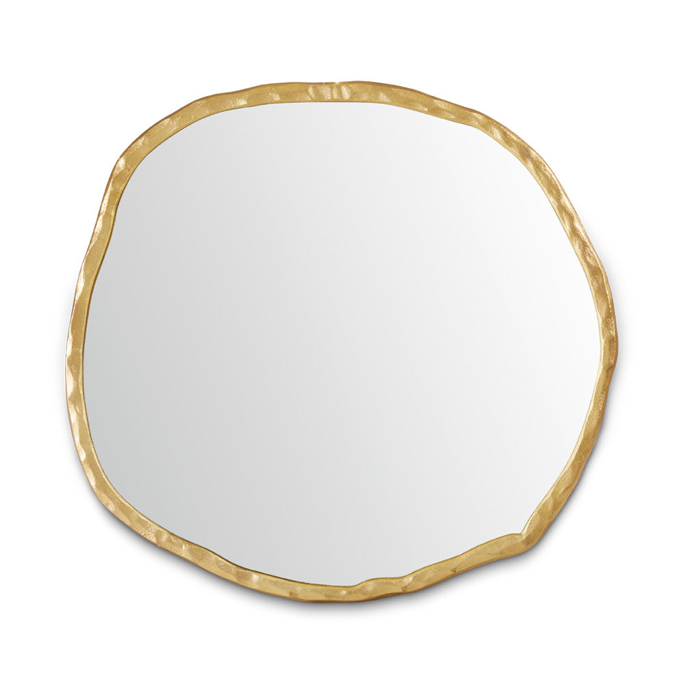 Golden Elegance Organic-Edged Wall Mirror