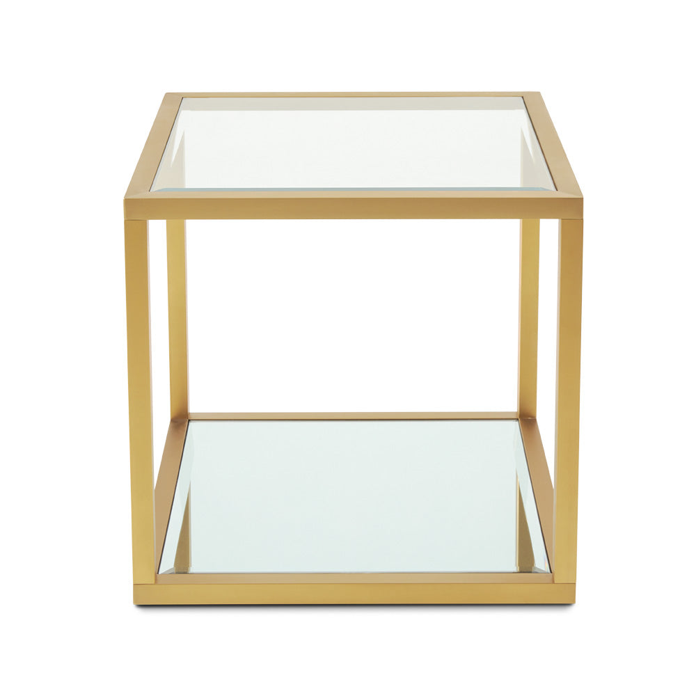 Product Title: Elegant Caspian Glass End Table