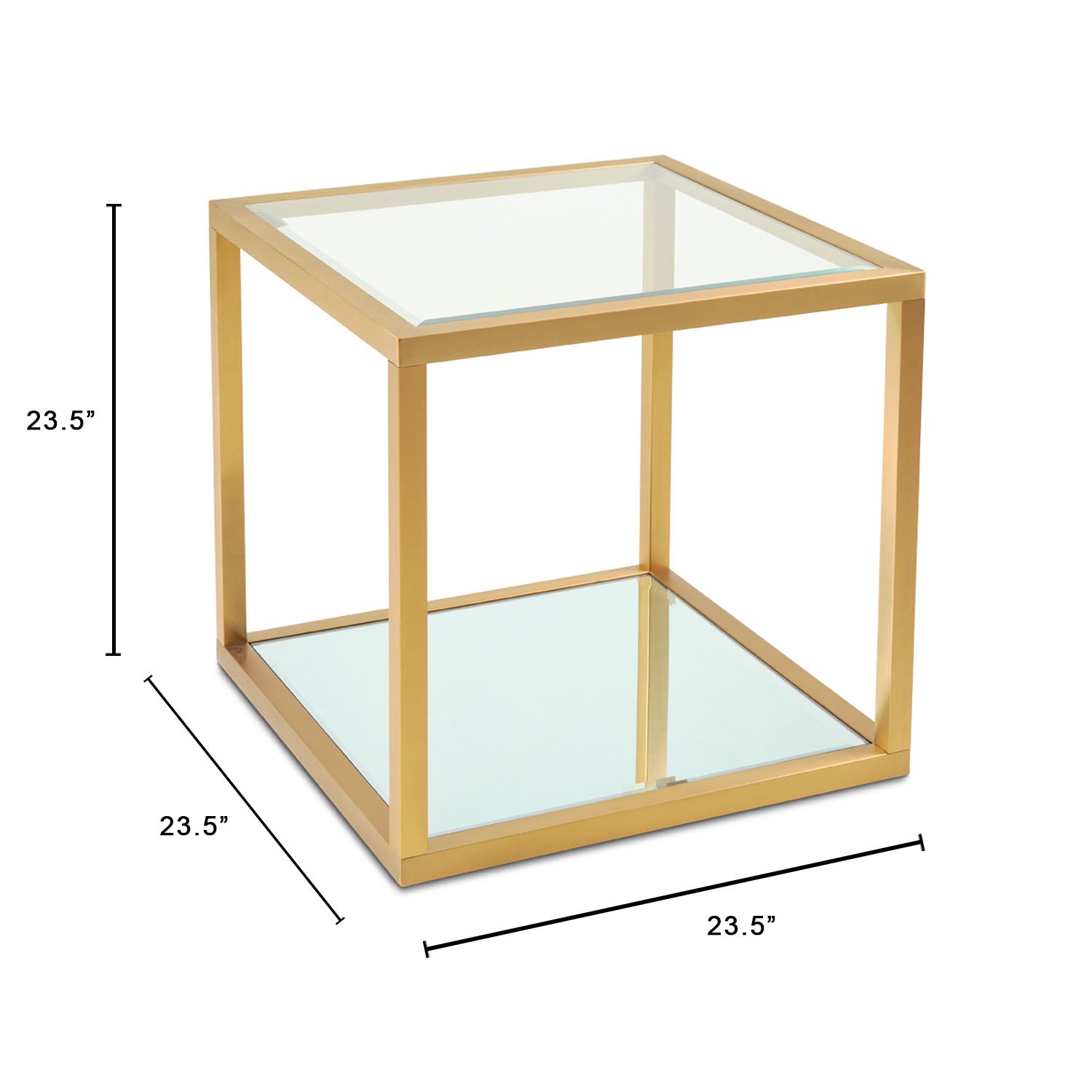 Product Title: Elegant Caspian Glass End Table