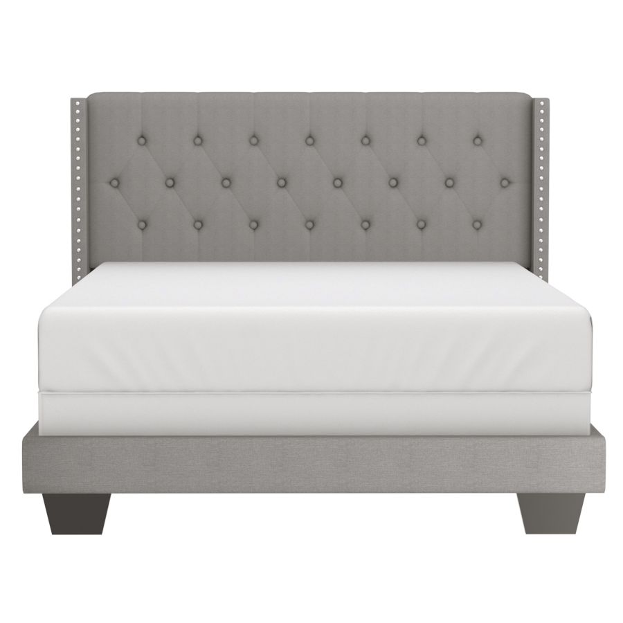 GUNNER 60" QUEEN BED IN LIGHT GREY