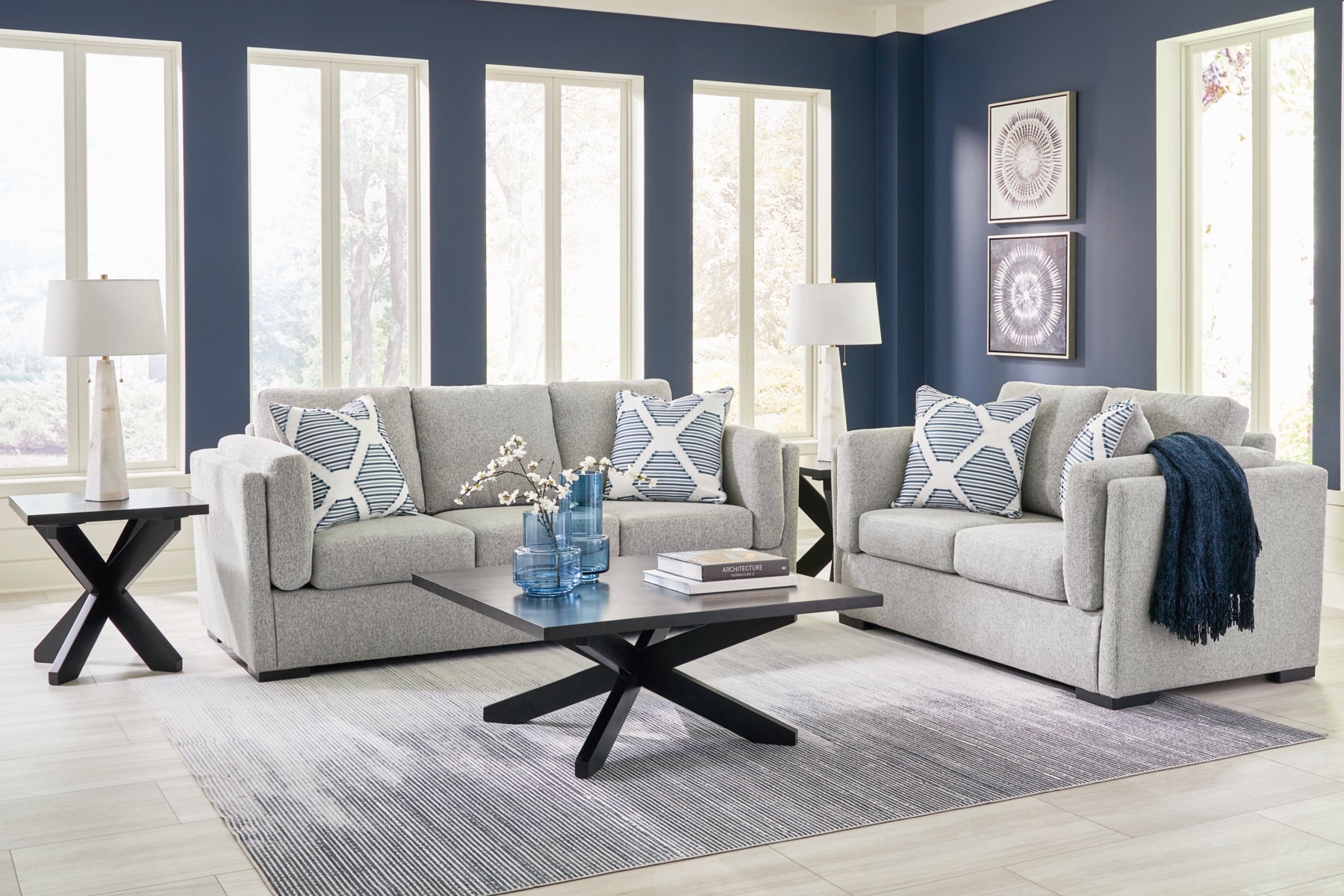 Evansley Sofa and Loveseat