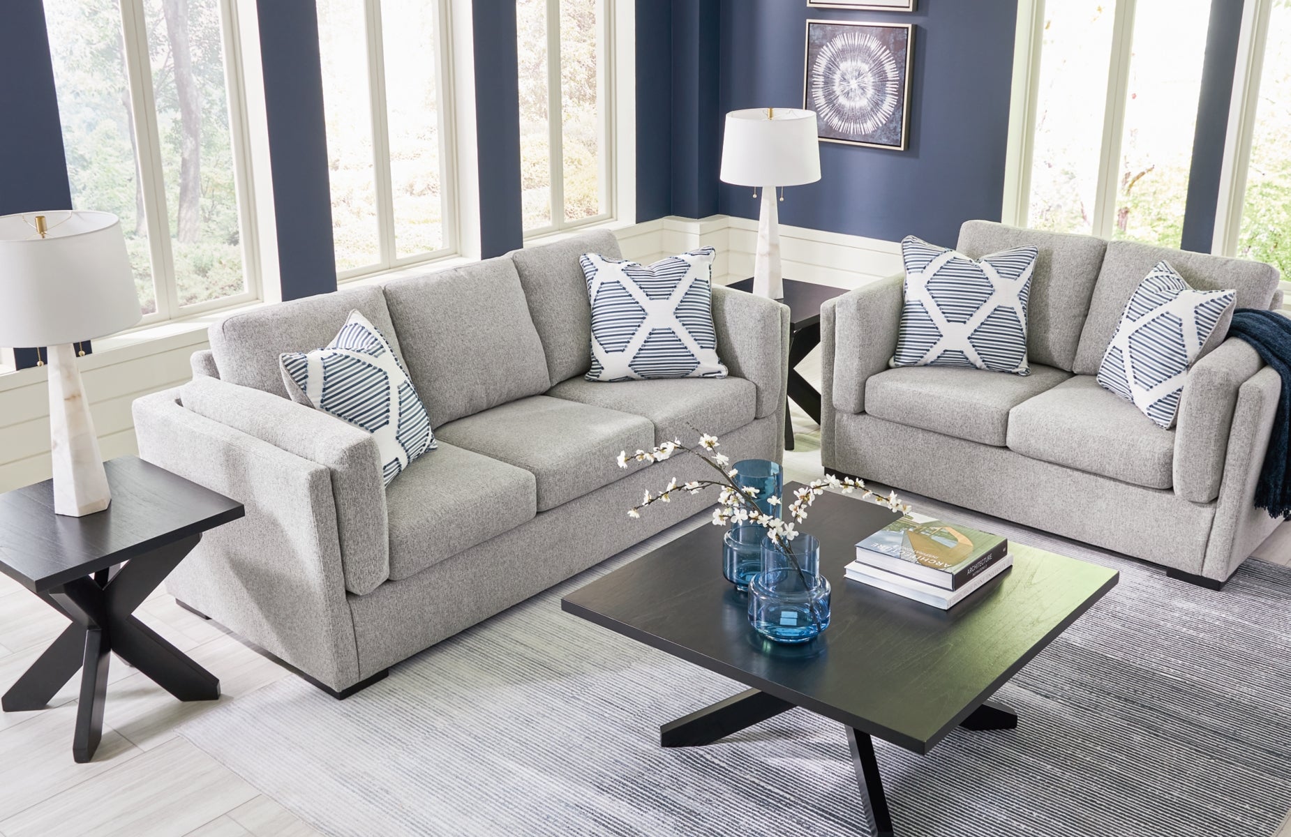 Evansley Sofa and Loveseat