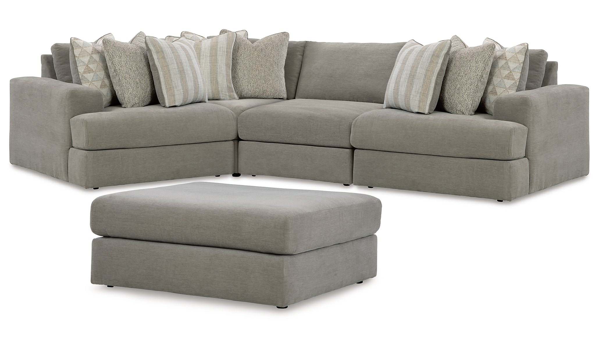 Avaliyah 4-Piece Sectional with Ottoman