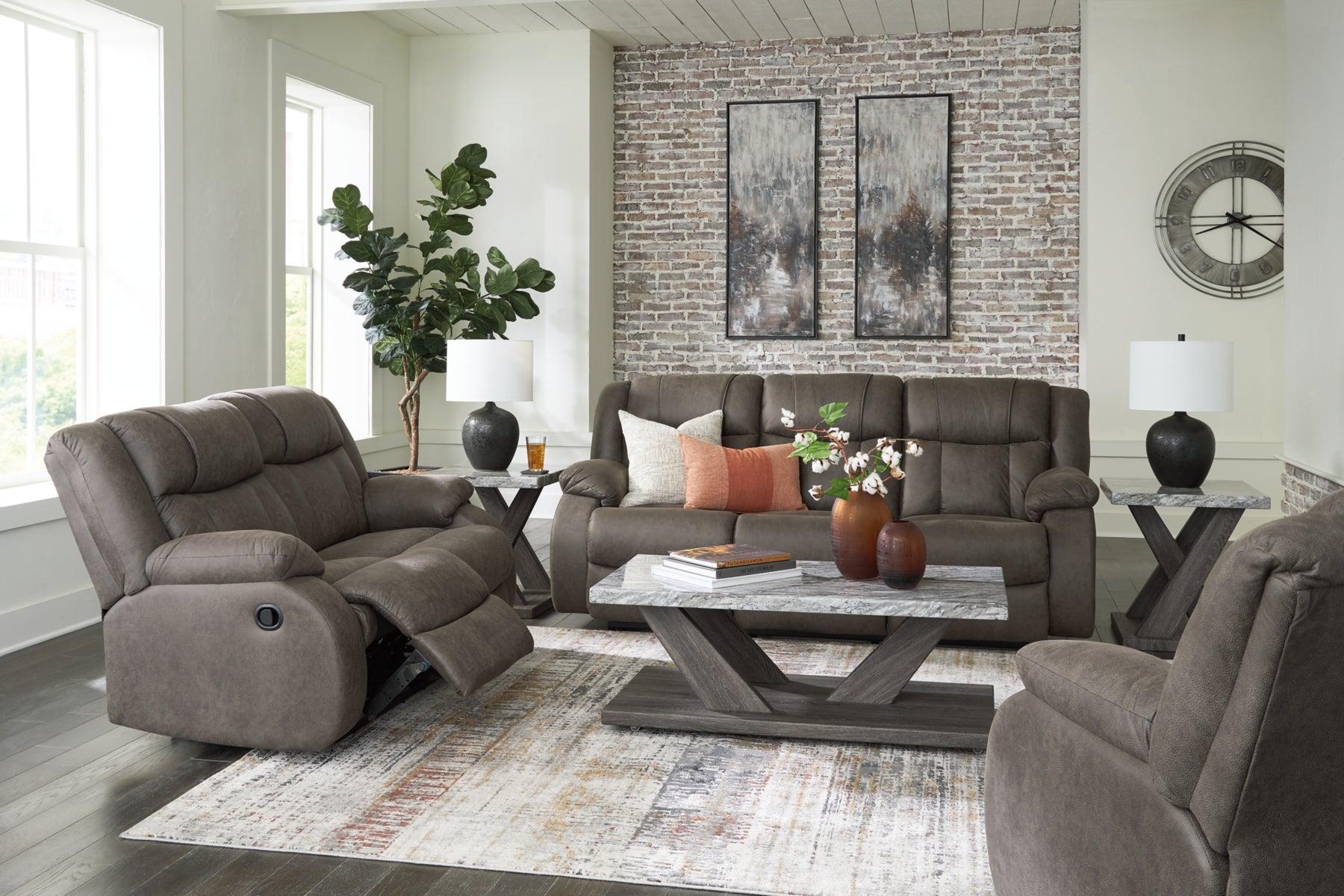 First Base Sofa, Loveseat and Recliner