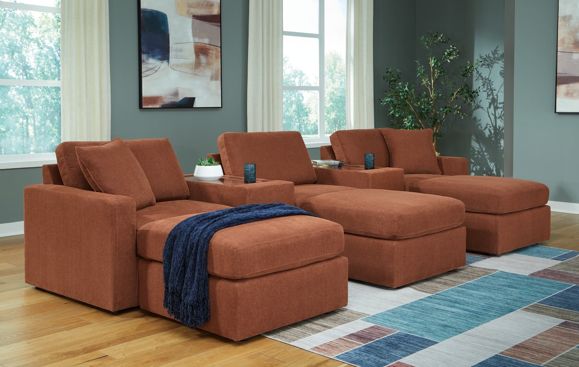 Pillar Peak 5-Piece Sectional with Ottoman