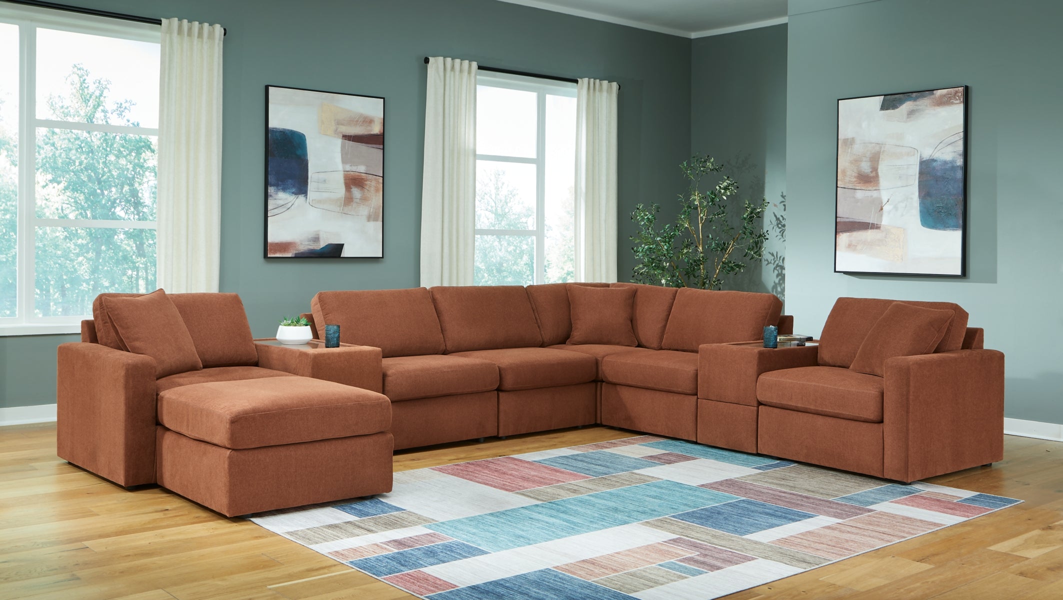 Pillar Peak 8-Piece Sectional with Ottoman