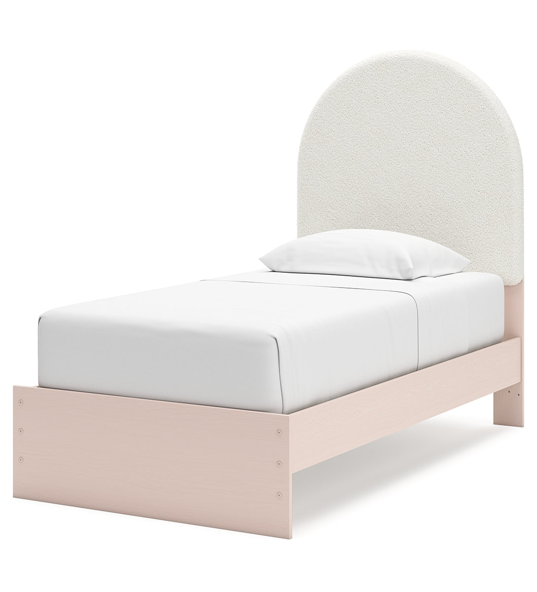 Wistenpine Twin Upholstered Panel Bed with Mirrored Dresser