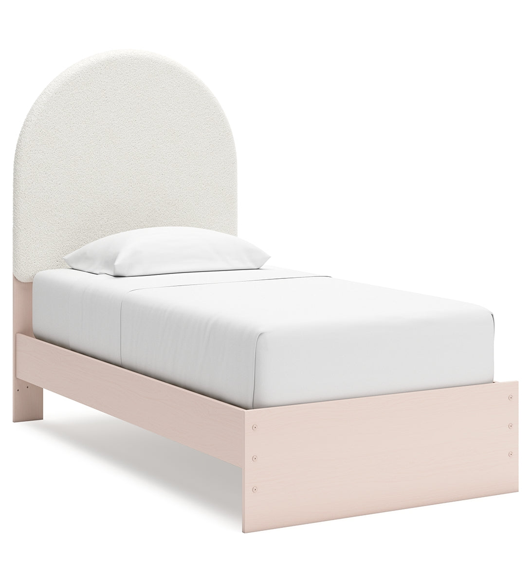 Wistenpine Twin Upholstered Panel Bed, Dresser and Mirror