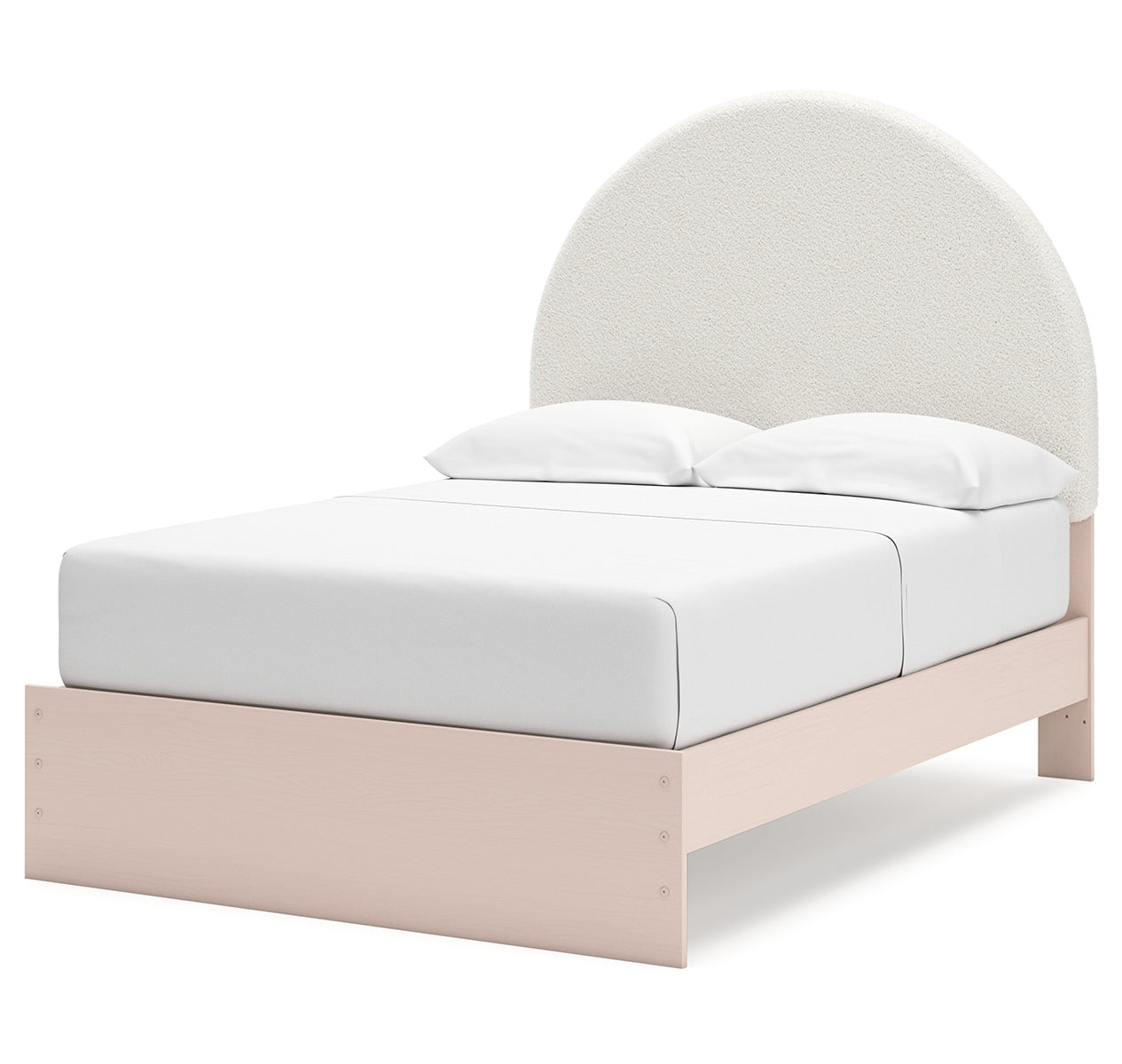 Wistenpine Full Upholstered Panel Bed, Dresser and Mirror