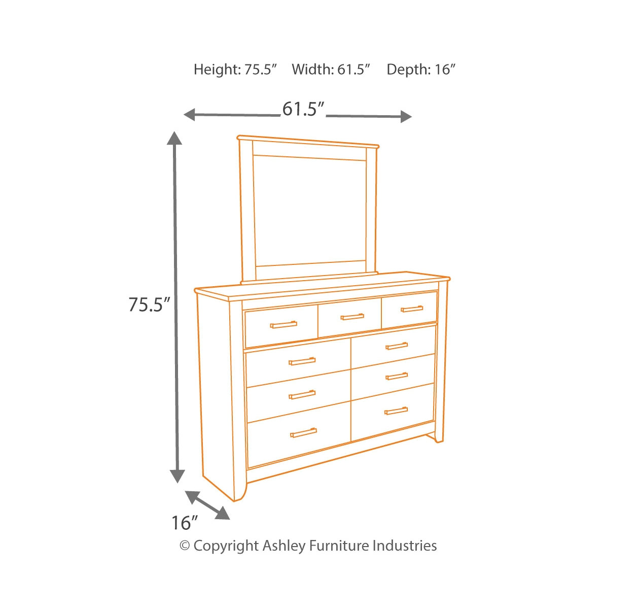 Zelen King Panel Bed with Mirrored Dresser and Nightstand