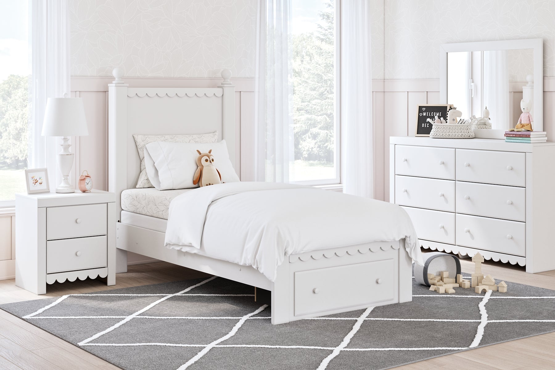 Mollviney Twin Panel Storage Bed