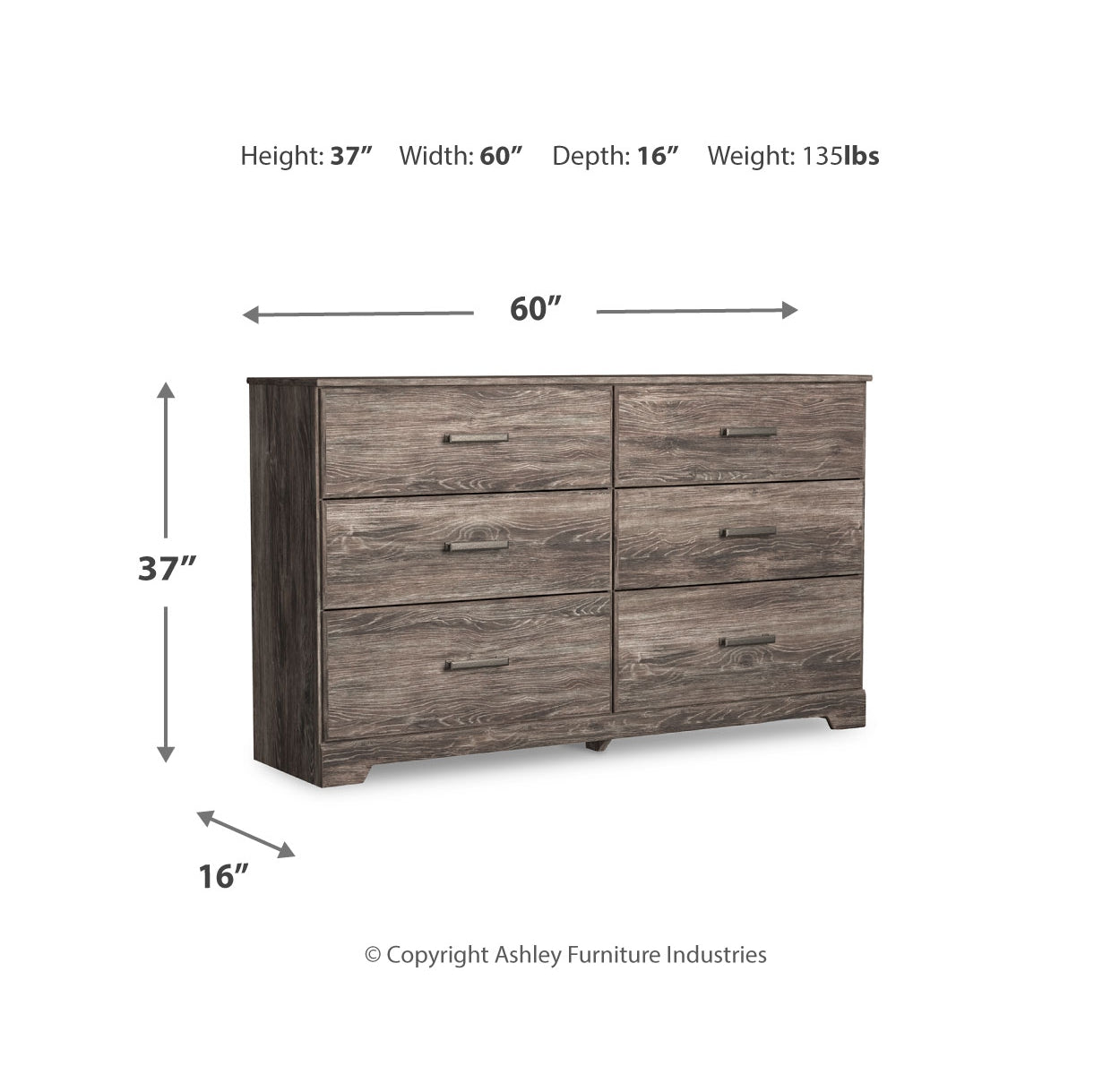 Ralinksi Twin Panel Bed with Dresser