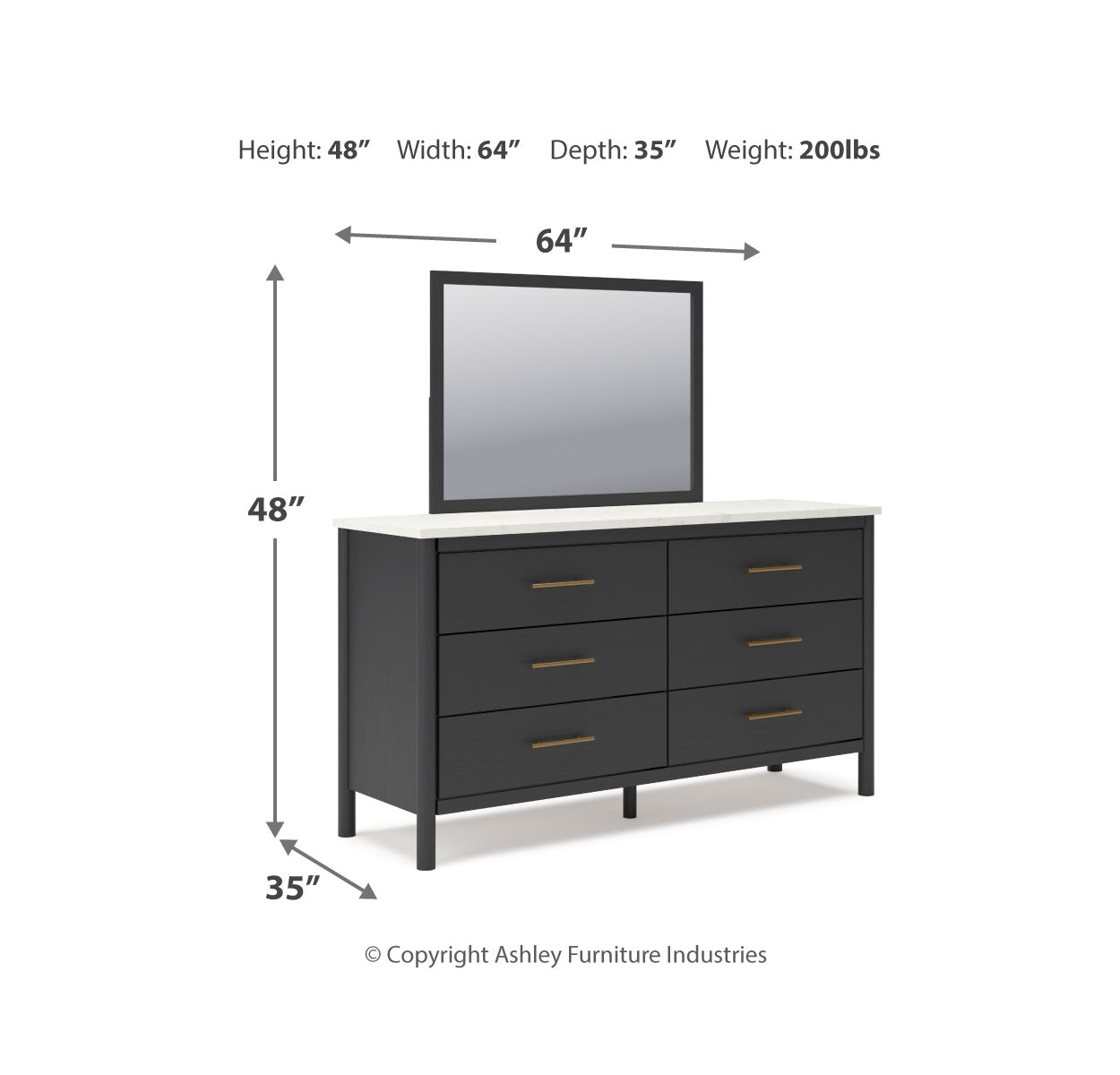 Cadmori Queen Upholstered Panel Bed with Mirrored Dresser, Chest and Nightstand