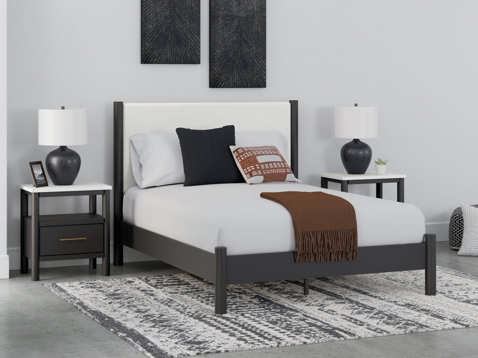 Cadmori Queen Upholstered Panel Bed