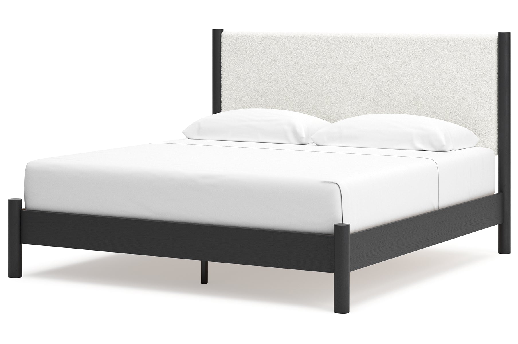 Cadmori King Upholstered Panel Bed with Dresser