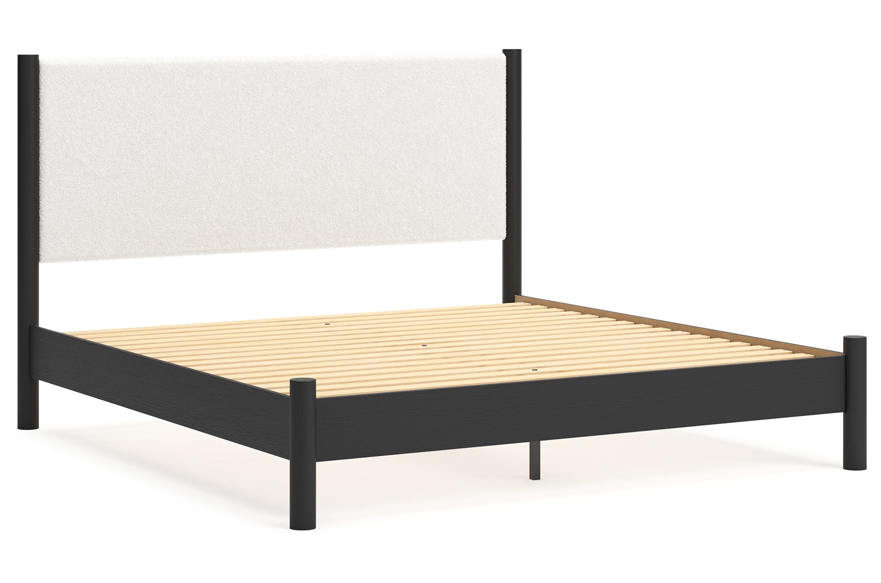 Cadmori King Upholstered Panel Bed with Dresser