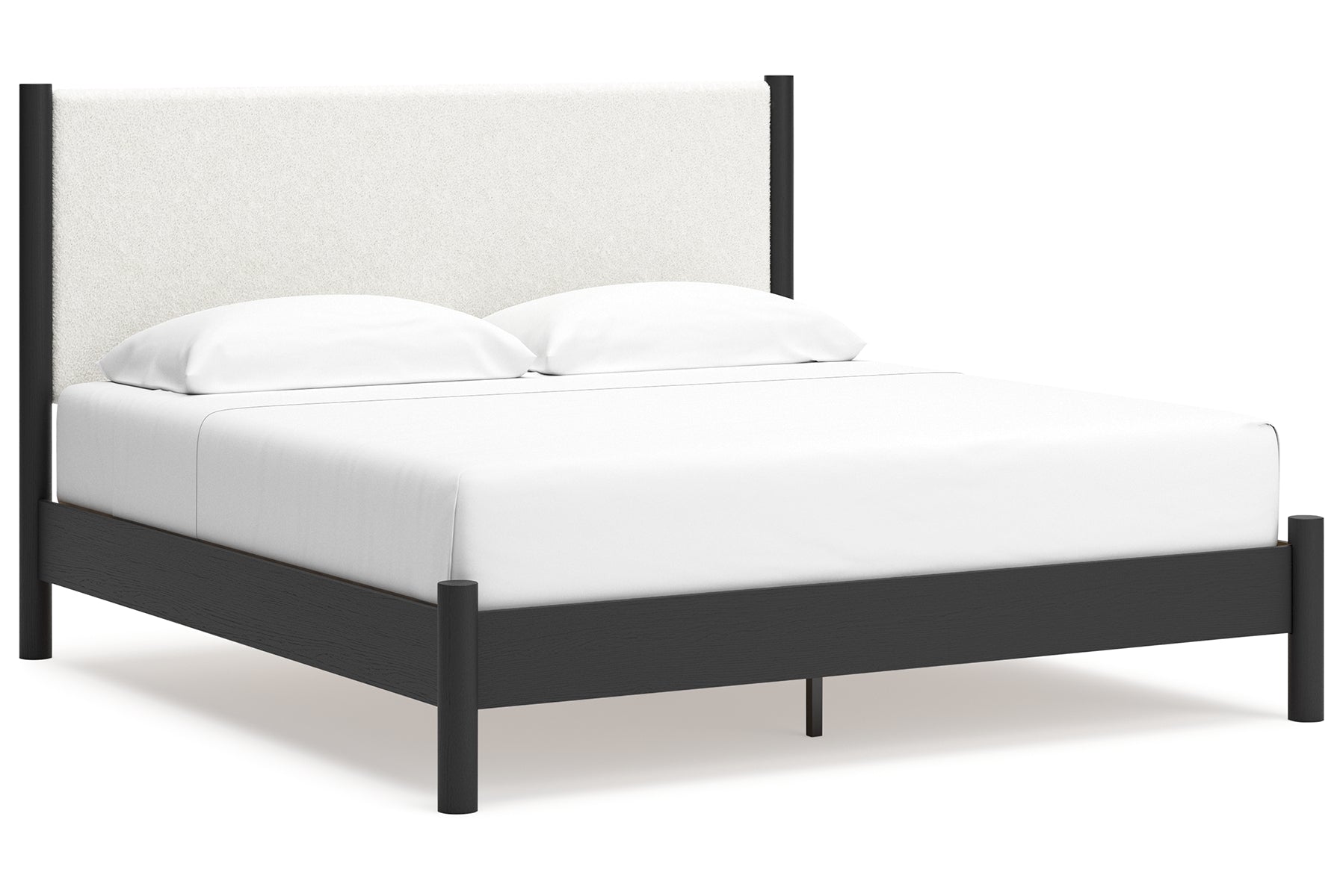 Cadmori King Upholstered Panel Bed with Dresser