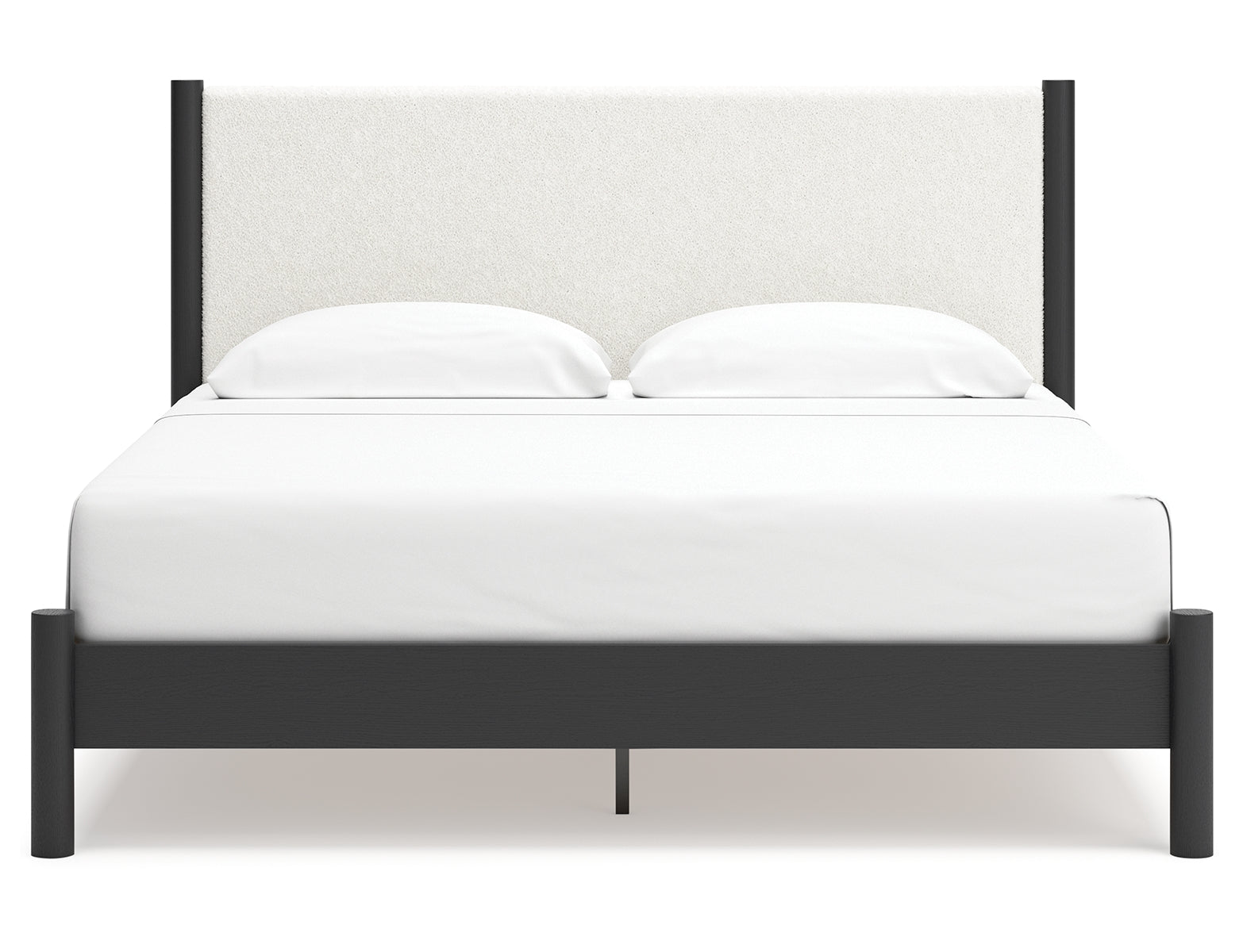 Cadmori King Upholstered Panel Bed with Dresser