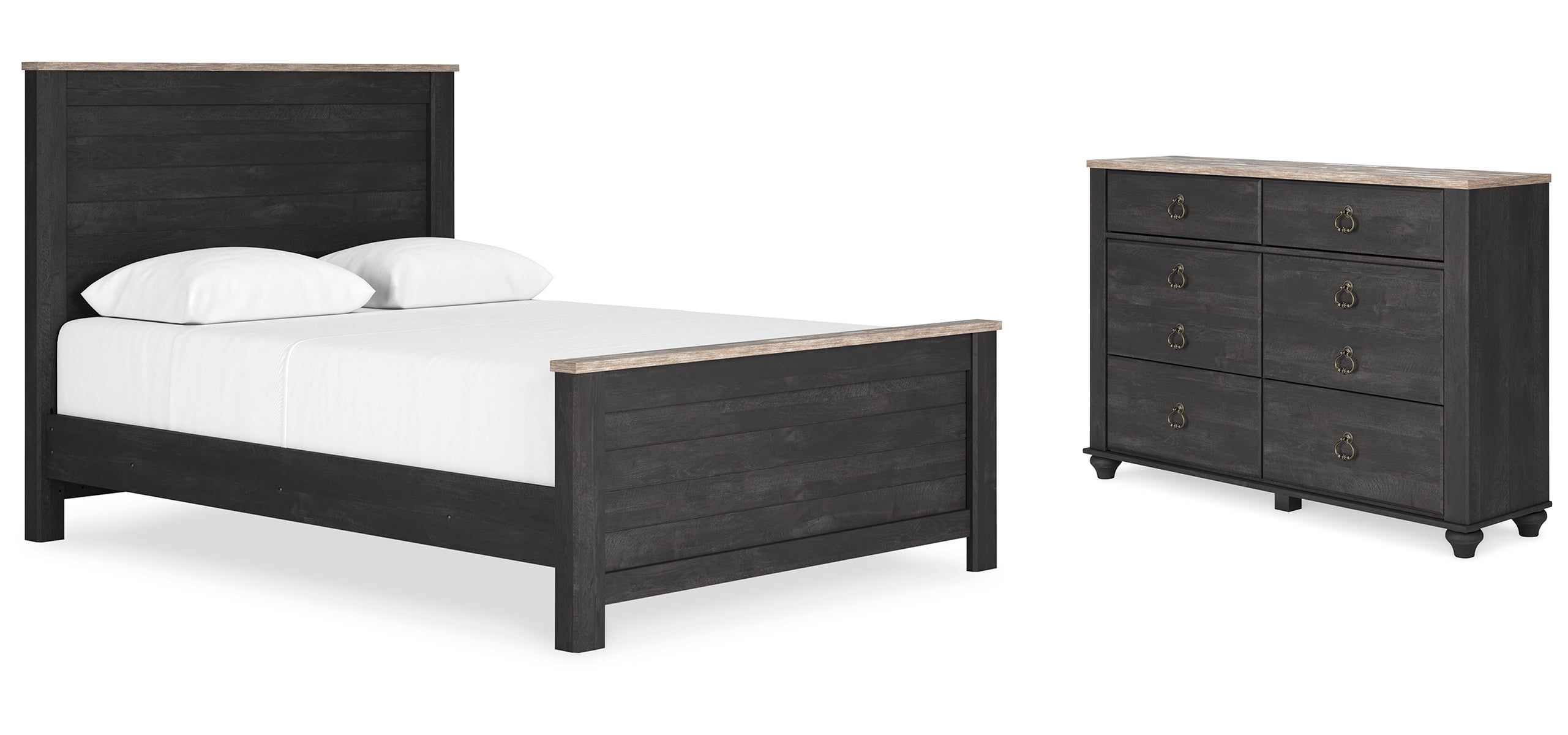 Nanforth Queen Panel Bed with Dresser