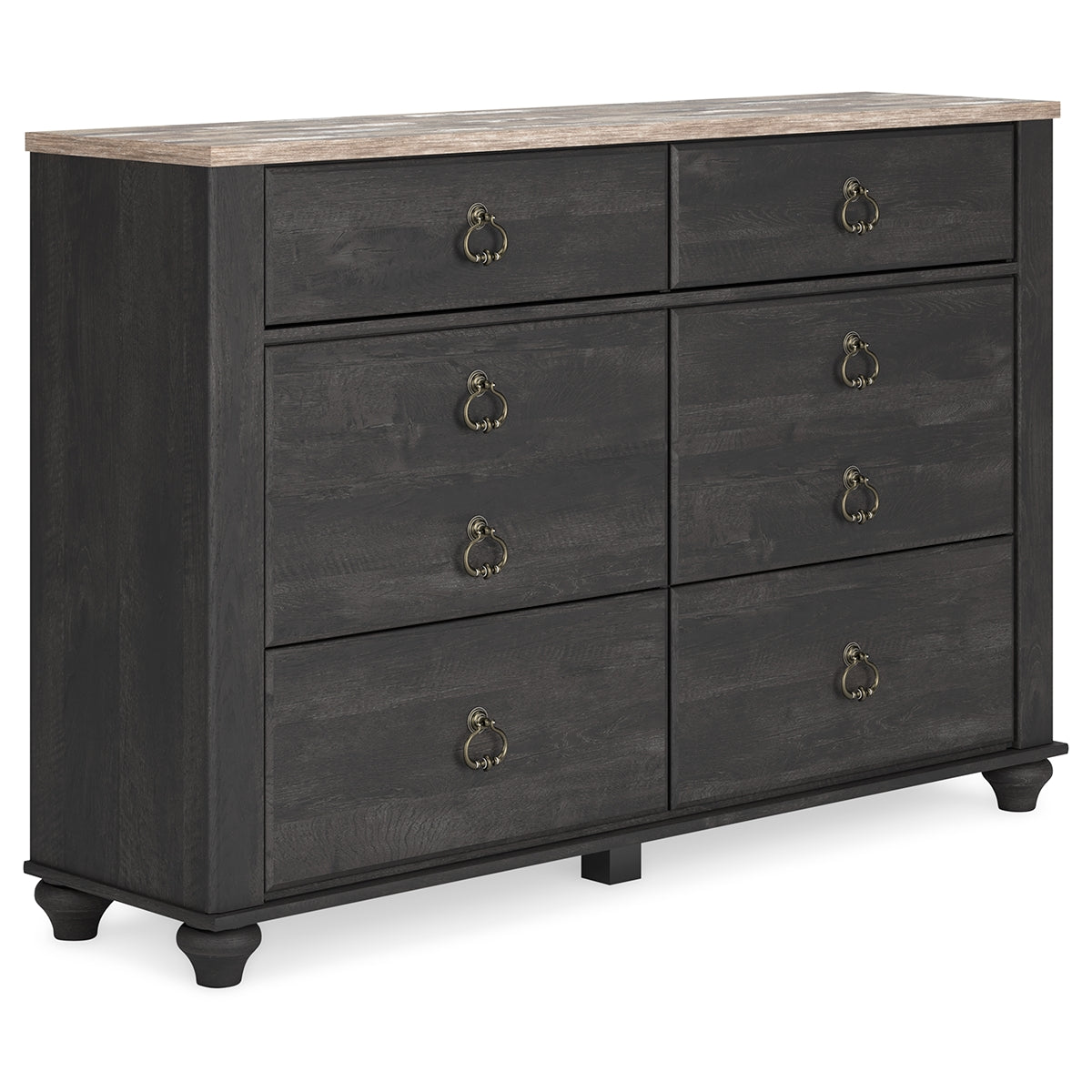 Nanforth King Panel Bed with Dresser