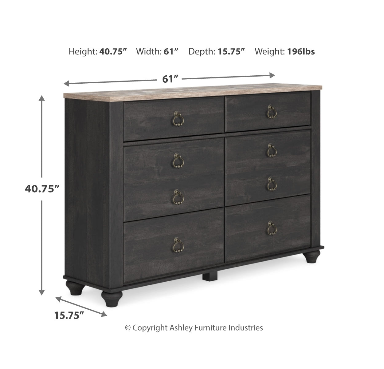 Nanforth King Panel Bed with Dresser