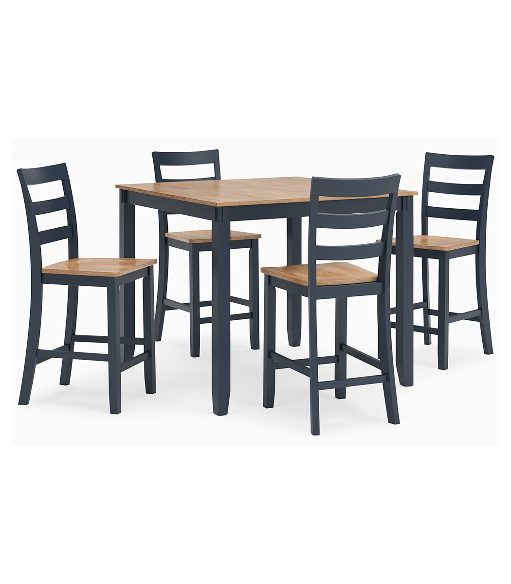 Gesthaven Counter Height Dining Table and 4 Barstools (Set of 5)