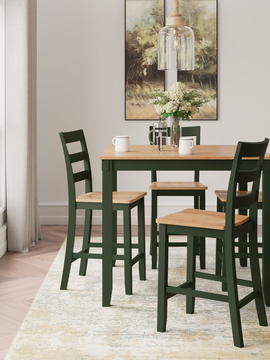 Gesthaven Counter Height Dining Table and 4 Barstools (Set of 5)