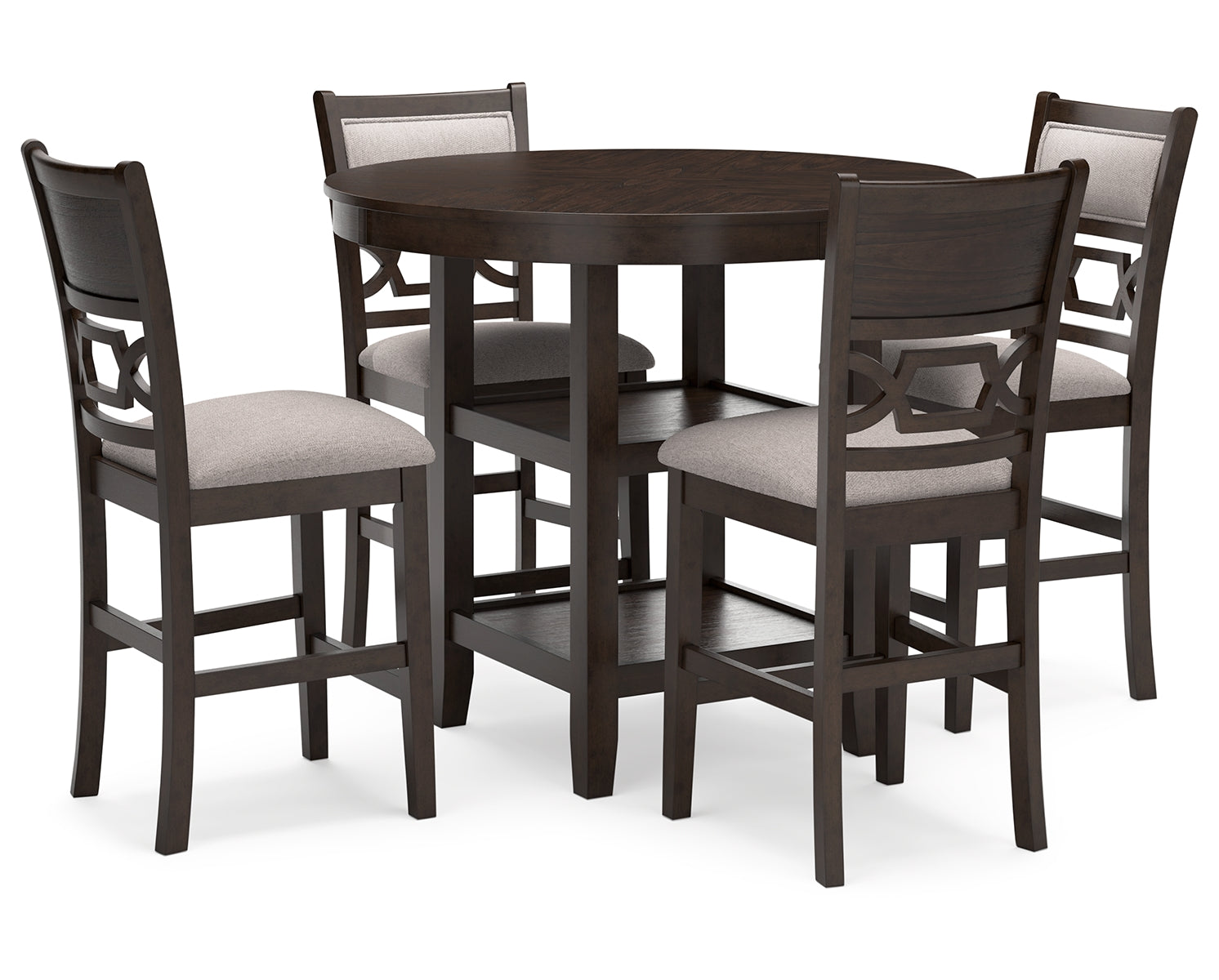 Langwest Counter Height Dining Table and 4 Barstools (Set of 5)