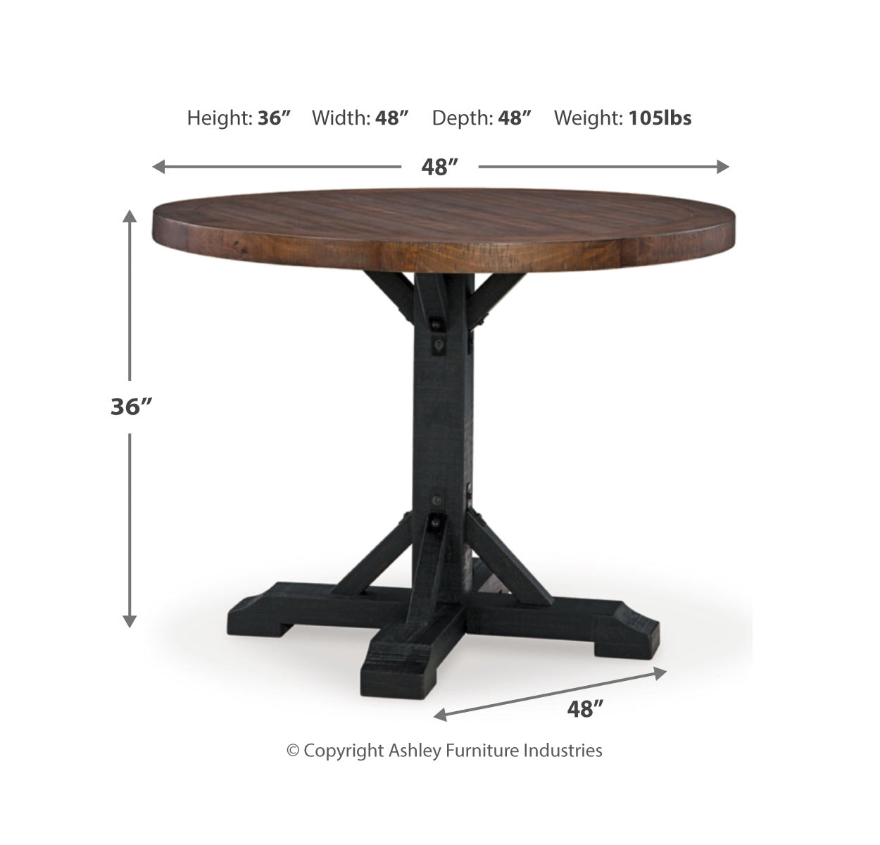 Valebeck Counter Height Dining Table and 4 Barstools with Storage