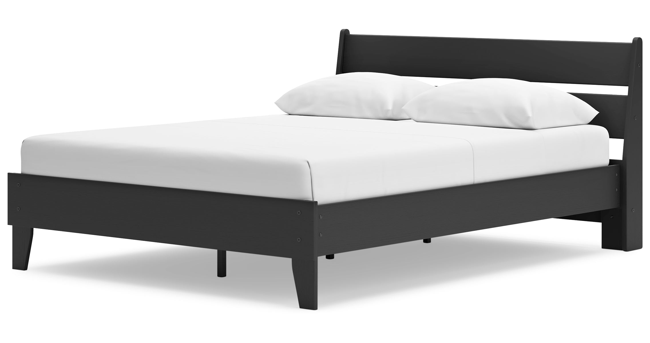 Socalle Queen Panel Platform Bed with 2 Nightstands