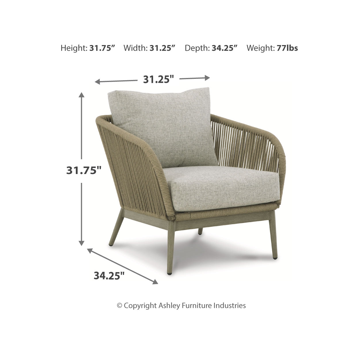 Swiss Valley Outdoor Sofa with 2 Lounge Chairs