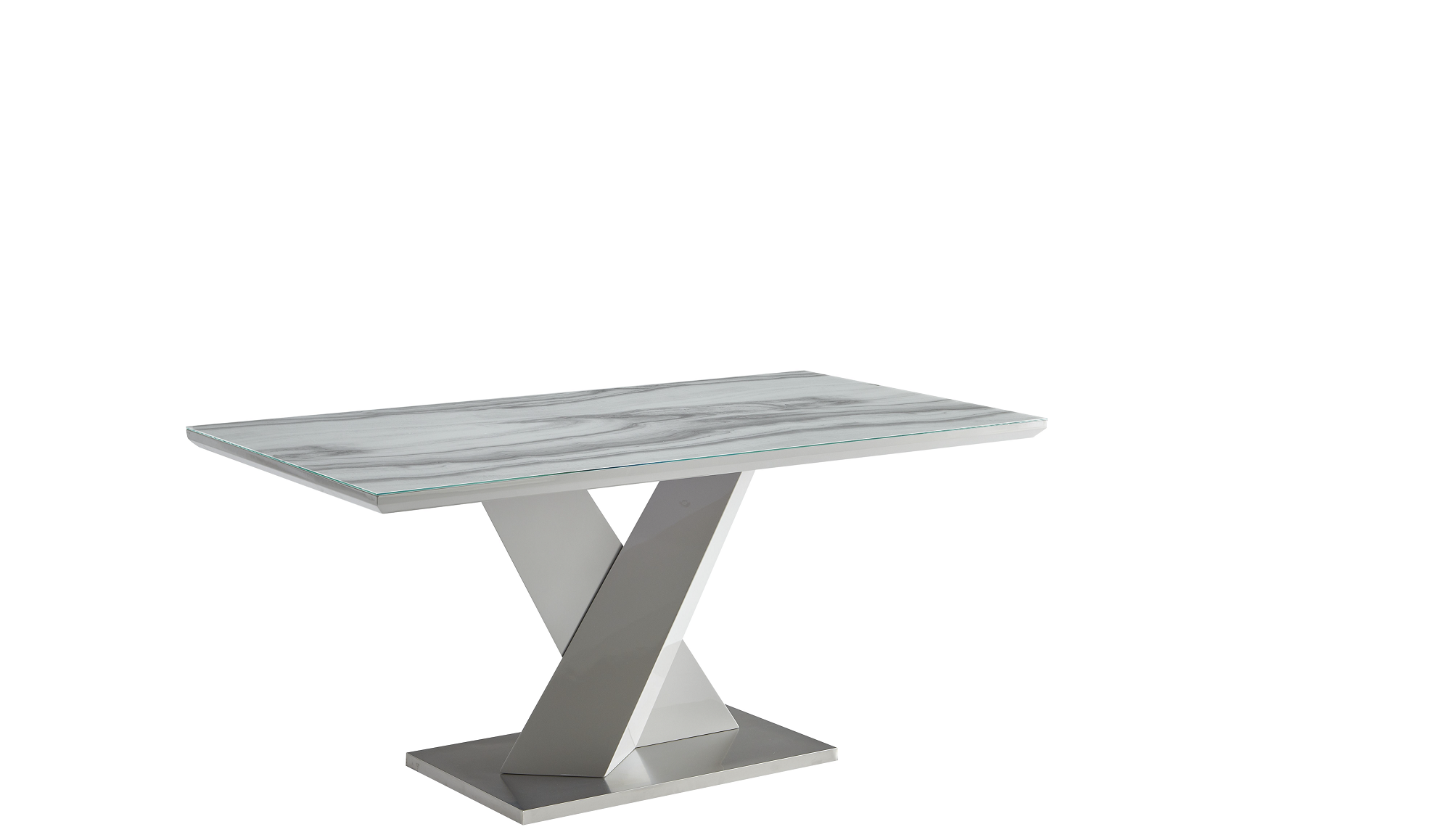 Chic Marble Illusion Dining Table with Versatile Seating Options