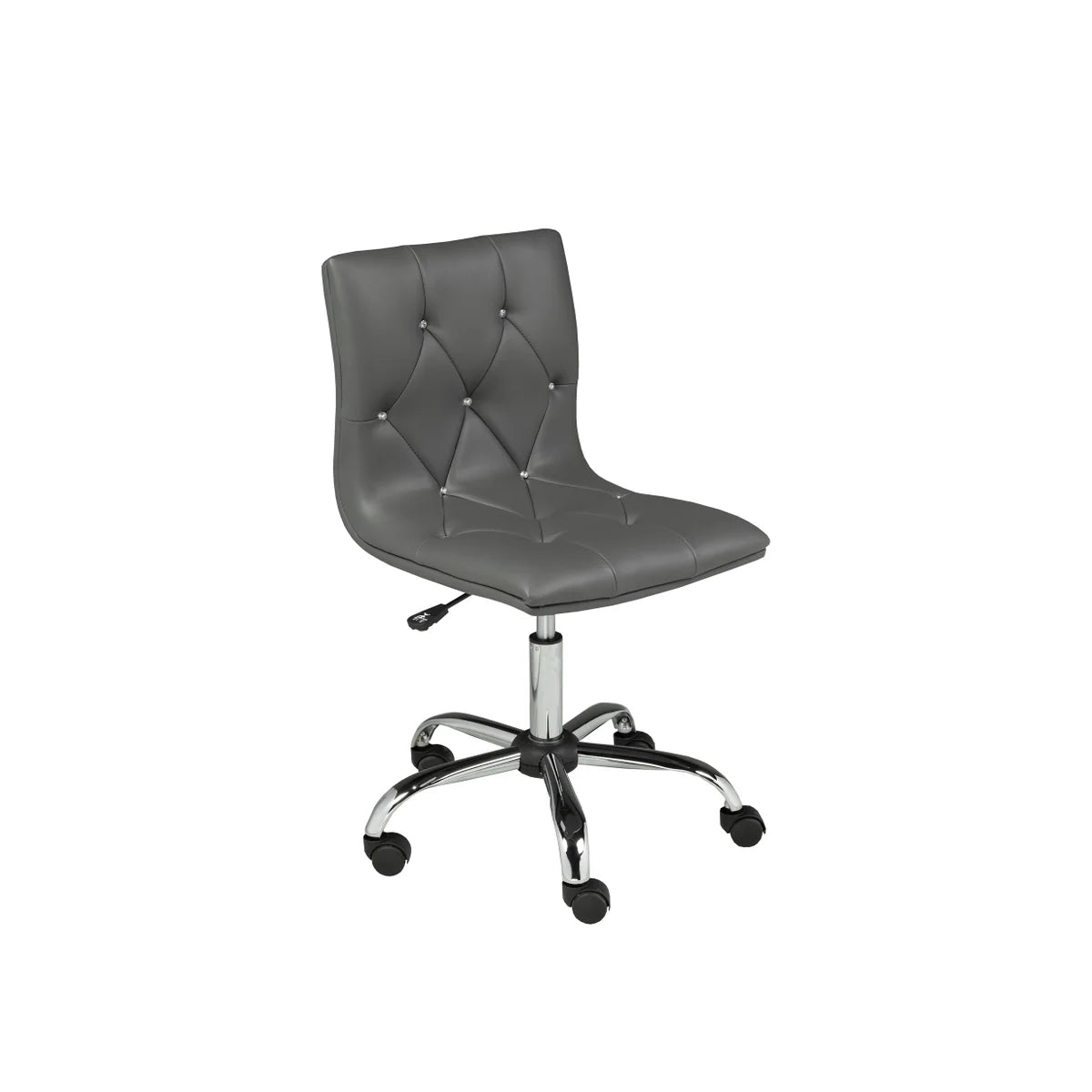 Elegant Grey Upholstered Adjustable Office Chair