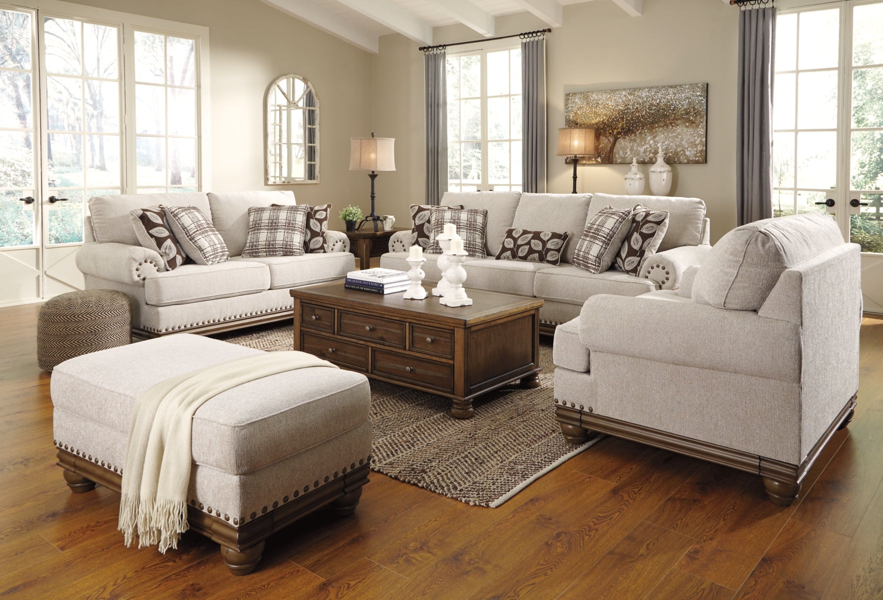 Harleson sofa loveseat store chair and ottoman