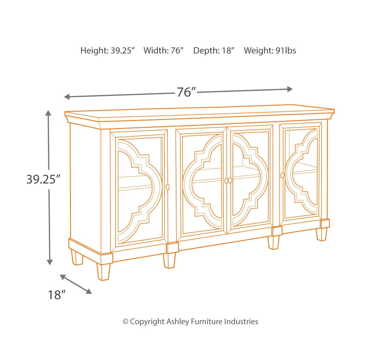 Ashley ridge deals accent cabinet