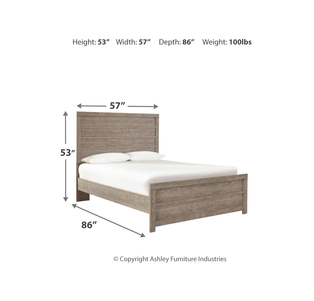 Culverbach Full Panel Bed with Mirrored Dresser and 2 Nightstands