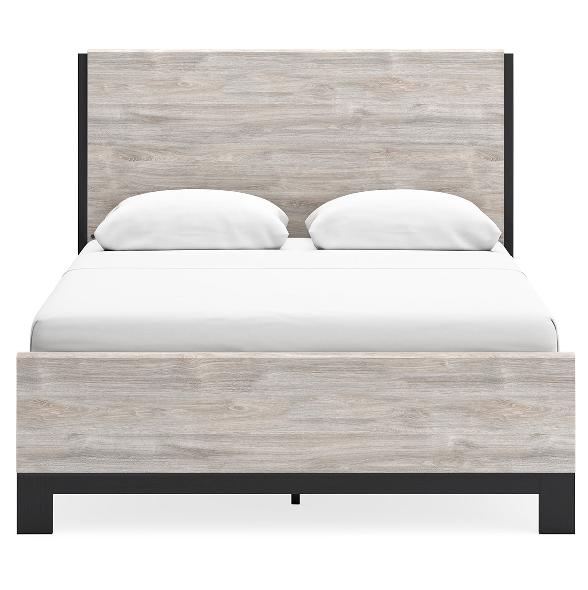 Vessalli Queen Panel Bed with Mirrored Dresser and 2 Nightstands