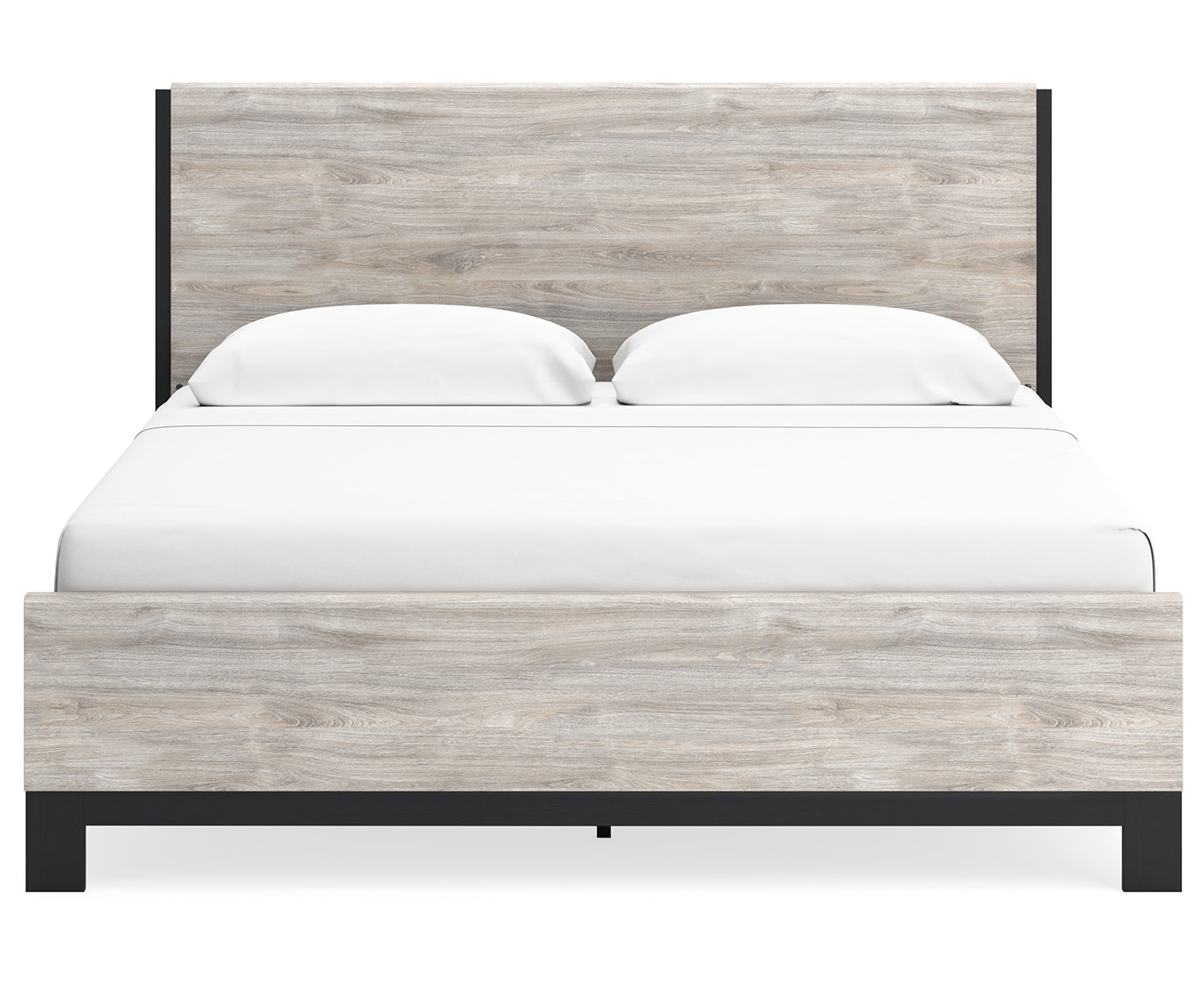 Vessalli King Panel Bed with Mirrored Dresser and 2 Nightstands