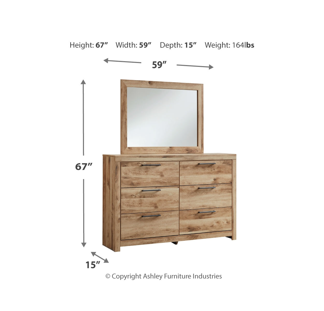 Hyanna King Panel Bed with Storage with Mirrored Dresser, Chest and Nightstand