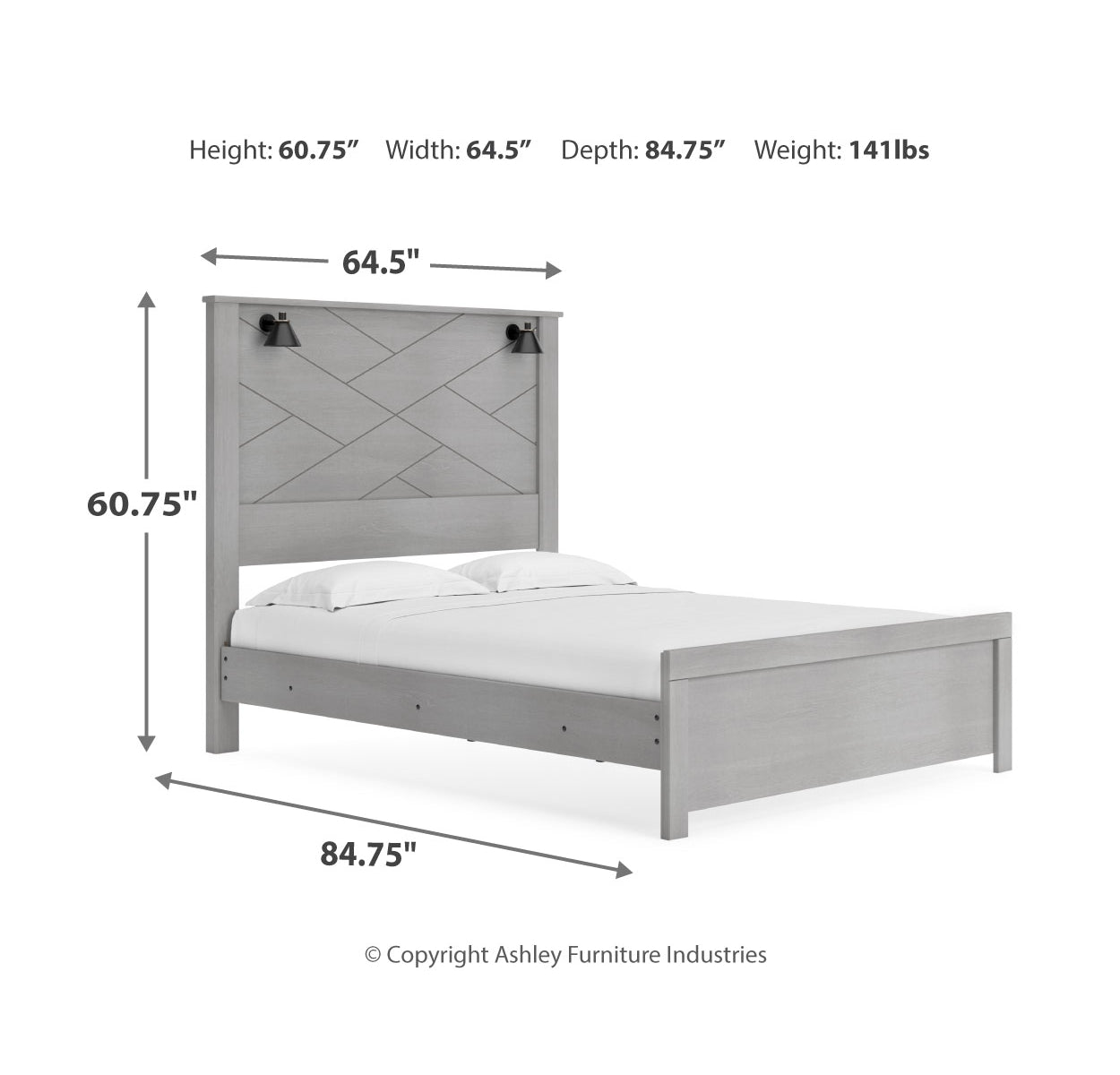 Cottonburg Queen Panel Bed with Mirrored Dresser