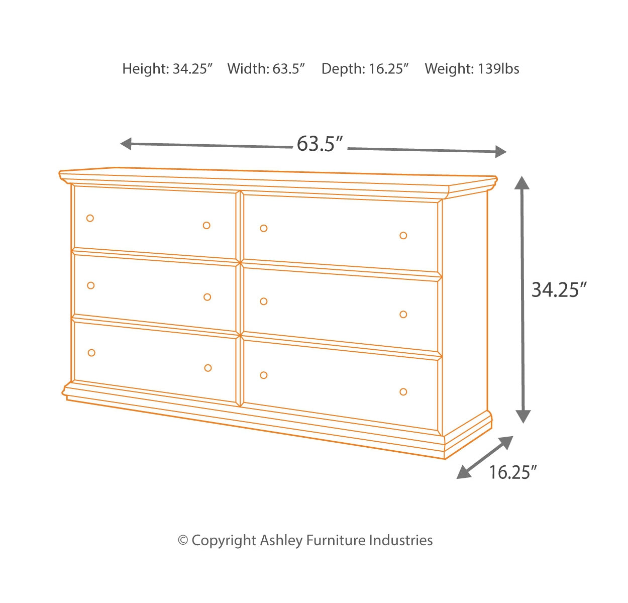 Maribel Queen Panel Bed with Dresser